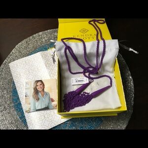 Kendra Scott Phara Tassel Necklace in Matte Purple